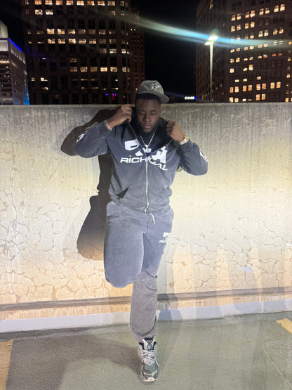 Black Richual Acid-Wash Tracksuit