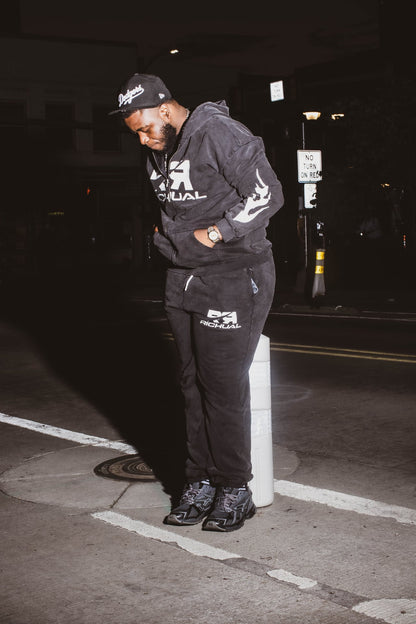 Black Richual Acid-Wash Tracksuit