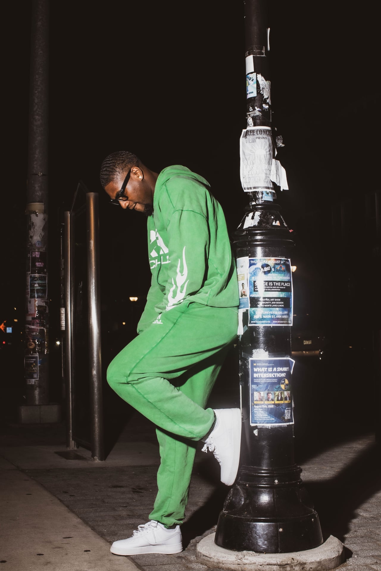 Green Richual Acid-Wash Tracksuit